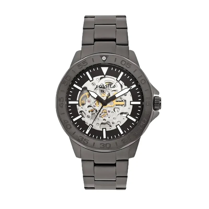 Fossil Bannon Automatic Smoke Skeleton Dial Men's Watch- BQ2678